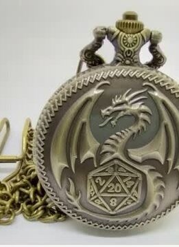 Kit de 7 Mini-Dés dans une Bourse Métallique: Dragon Doré