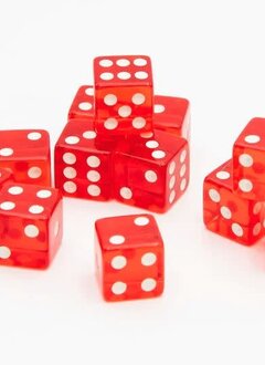 12D6: Transparent Red Square Edge (16mm)