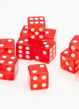 12D6: Transparent Red Square Edge (16mm)