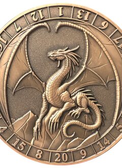 D20 Dice Coin: Lawful Good Dragon