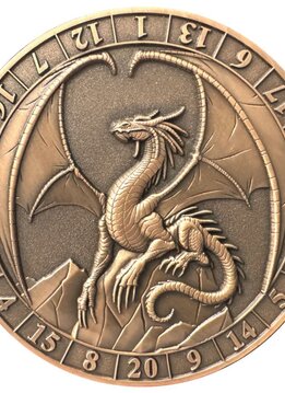 D20 Dice Coin: Lawful Good Dragon