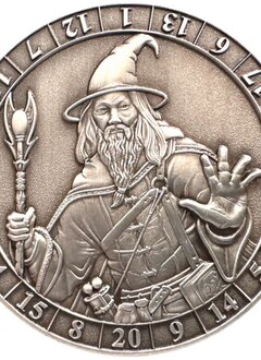 D20 Dice Coin: Male Human Wizard