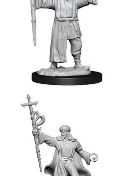 Human Male Wizard - D&D Unpainted Minis (WV13)