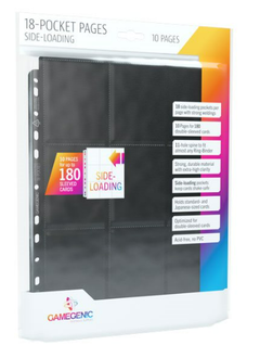 Gamegenic Pages: Sideloading 18-Pocket Display - Black (set of 10)