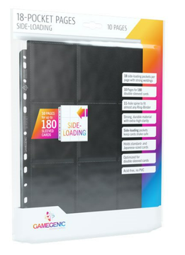 Gamegenic Pages: Sideloading 18-Pocket Display - Black (set of 10)
