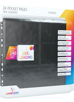 Gamegenic Pages: Sideloading 24-Pocket Display - Black (set of 10)