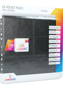 Gamegenic Pages: Sideloading 24-Pocket Display - Black (set of 10)