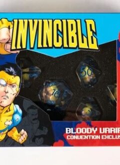 Dice: Resin 16mm 7pc Set: Invincible: Blood Damaged