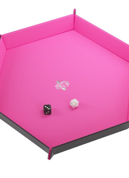 Magnetic Dice Tray: Hexagonal: Black / Pink