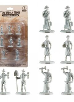Monster Miniature: Figure Set Unpainted Tradesman (8 Pack)