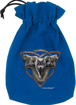 Anne Stokes Dice Pouch Wolf Trio (EN)