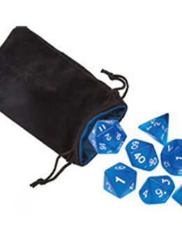 Jumbo Dice Gift 7Pc Set Blue w/Dice Bag