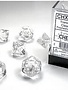 23071 Translucent 7-Die Set Clear W/White