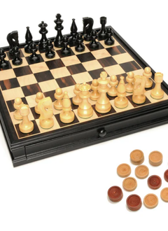 RUSSIAN CHESS/CHECKERS SET,15"