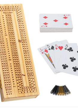 Cribbage, Natural ,w/2 Decks