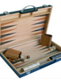 Black Zebra Wood Backgammon Set -15 in.