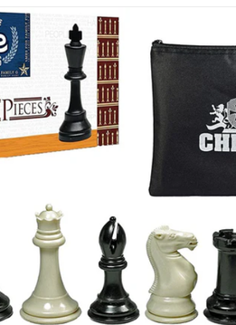 Tournament Triple Weighted Plastic Chess Pieces, 4 in. King