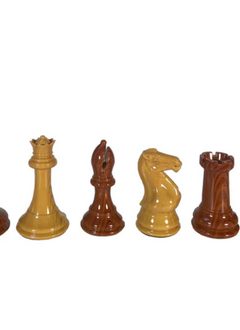 Wood Grain Spruce-Tek Chess Pieces with 4 1/8" King