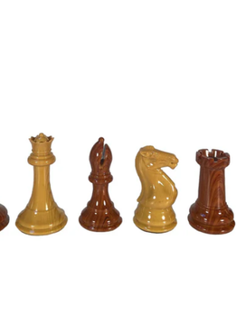 Wood Grain Spruce-Tek Chess Pieces with 4 1/8" King