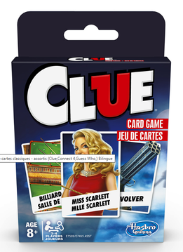 Jeu de cartes classique Clue