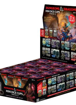 DND MINI DICE CUPS SERIES 2 12CT PDQ DISPLAY