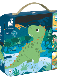 4 IN 1 PROGRESSIVE PUZZLES - DINOSAURS