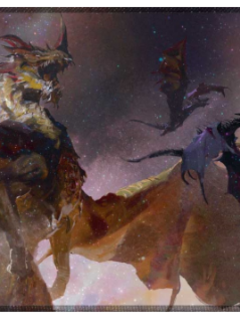 Playmat MTG Commander Series Three Color Wedge The Ur-dragon Holofoil
