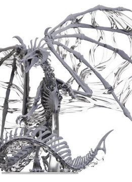 DND Unpainted Minis: Black Dracolich Boxed Mini