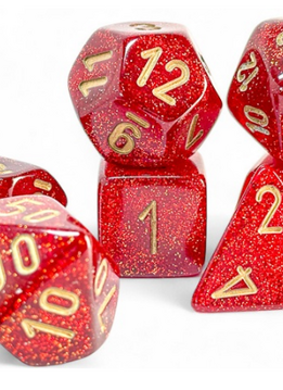 Glitter 7-Die Set Mega-Hedral Ruby/Gold