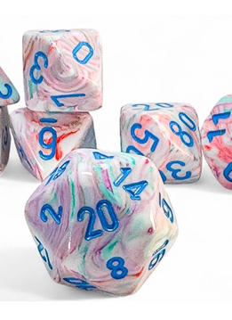 Festive 7-Die Set Mega-Hedral Pop Art/Blue