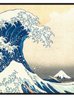 Playmat The Great Wave Off Kanagawa Black Stitch