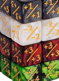 Positive / Negative Dice Counter de 4 couleurs (set de 12)