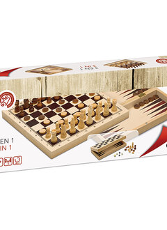 ENSEMBLE 3 EN 1 Echecs, Dames, Backgammon