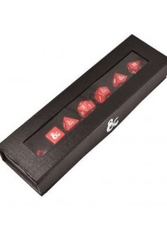 UP Dice: Set of 7 Heavy Metal Red and White