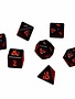 D&D Heavy Metal Black & Red 7-Dice Set