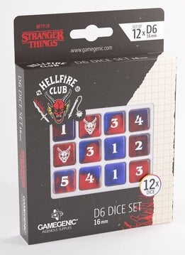 Dice: 12x D6: 16 mm: Stranger Things: Hellfire Club