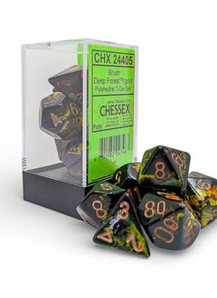 24405 - Brush Polyhedral Deep Forest/gold 7-Die Set