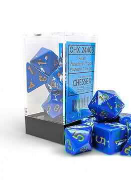 24406 - Brush Polyhedral Wavebreak/gold 7-Die Set