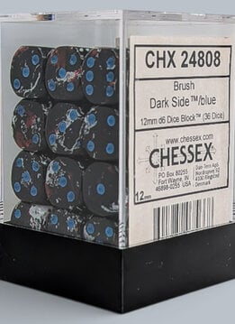 24808 - Brush Dark Side/blue 12mm d6 Dice Block (36 dice)