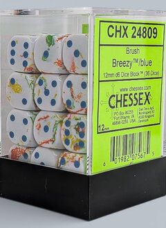 24809 - Brush Breezy/blue 12mm d6 Dice Block (36 dice)