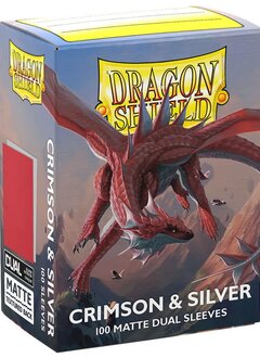 Dragon Shield: Matte DUAL: Crimson & Silver