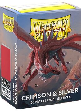 Dragon Shield: Matte DUAL: Crimson & Silver