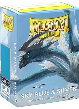 Dragon Shield: Matte DUAL: Sky Blue & Silver
