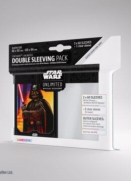 Star Wars: Unlimited: Art Sleeves: Double Sleeving Pack: Darth Vader (2x 60)