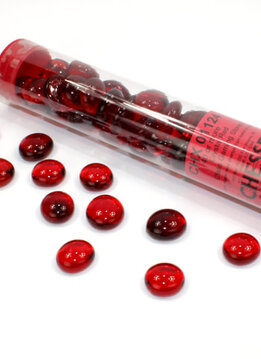 Glass Stones Red (40ct) 5.5" Tube
