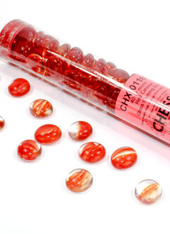 Glass Stones Red Catseye (40ct) 5.5" Tube
