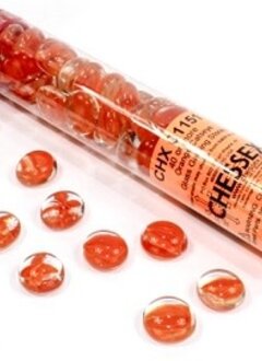 Glass Stones Peach Catseye (40ct) 5.5" Tube