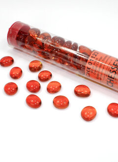 Glass Stones Orange (40ct) 5.5" Tube