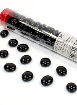 Glass Stones Black (40ct) 5.5" Tube