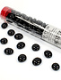 Glass Stones Black (40ct) 5.5" Tube